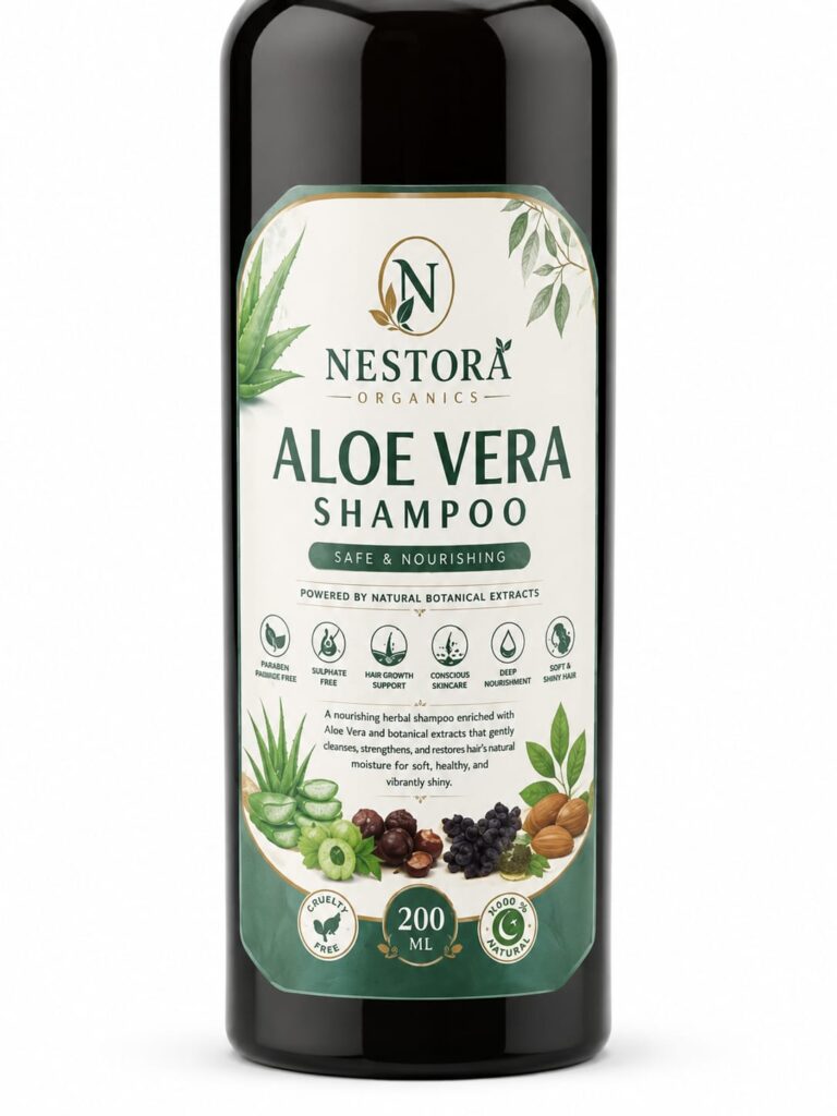 Organic Aloe Vera Shampoo for Hair Fall & Hair Growth in Pakistan | Nestora Organics