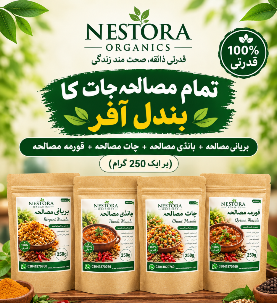4-in-1 Masala Combo Bundle | Biryani, Qorma, Chaat & Handi Masala | Nestora Organics